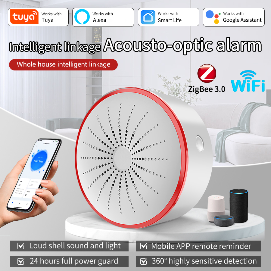 Home Security Technology - Sirena d'Allarme Intelligente Tuya WiFi ZigBee,