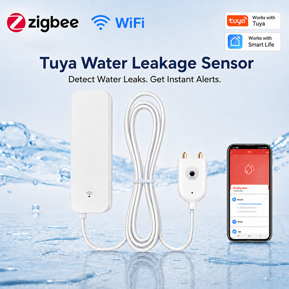 Home Security Technology - Sensore di perdite d'acqua ZigBee WiFi,