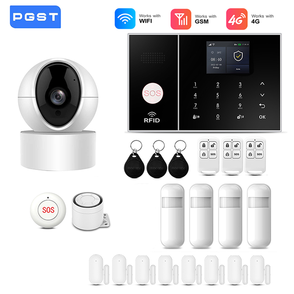 Home Security No Monthly Fee - Sistema di Allarme Domestico Intelligente 4G