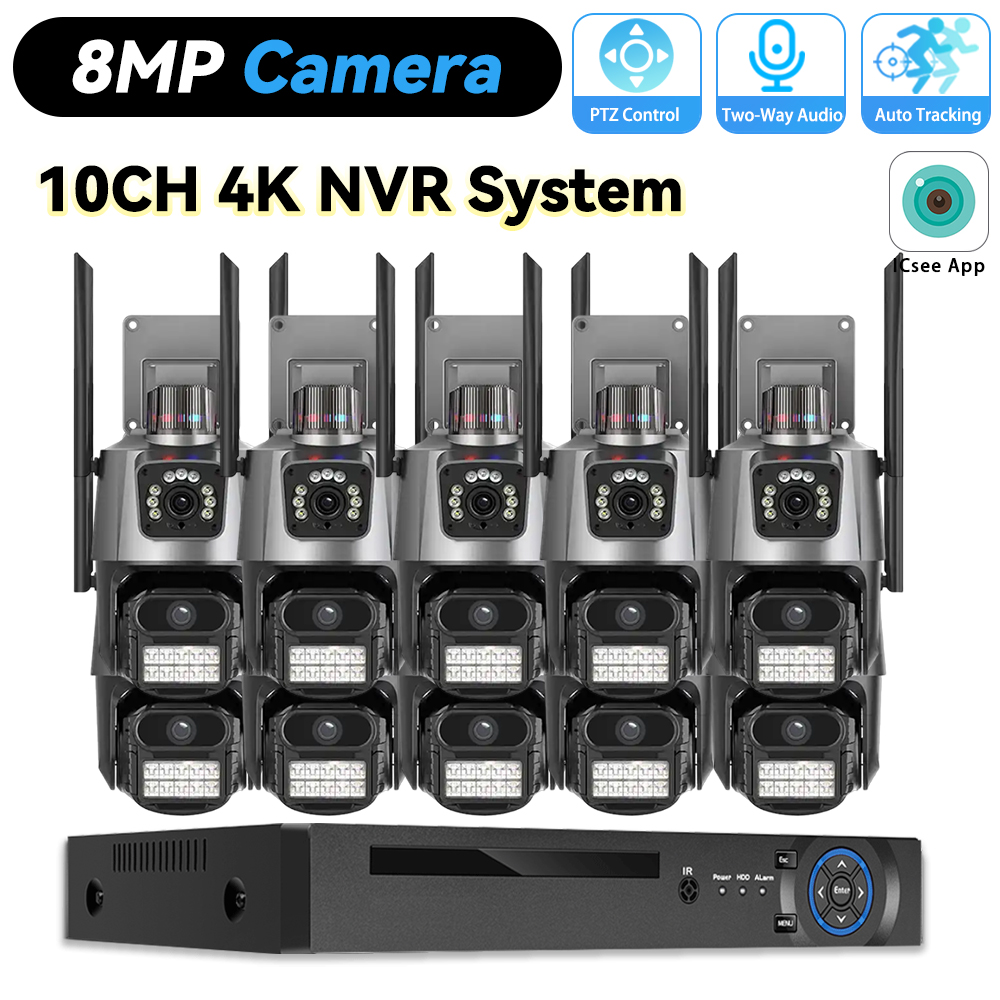 Home Security Video Recording Systems - Kit Sistema di Videosorveglianza 10CH POE