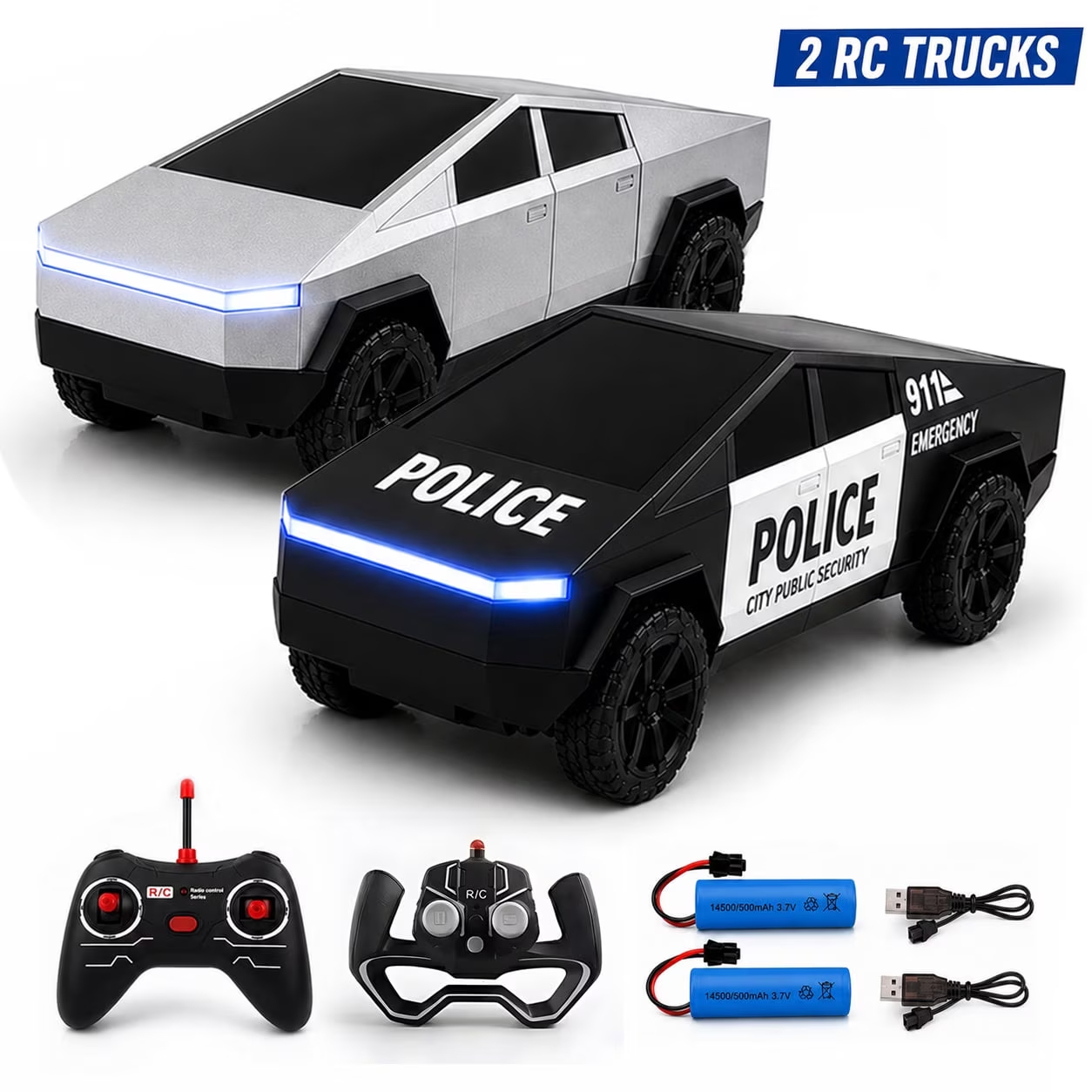 Home Security Police - Set di 2 Auto Telecomandate Cyber