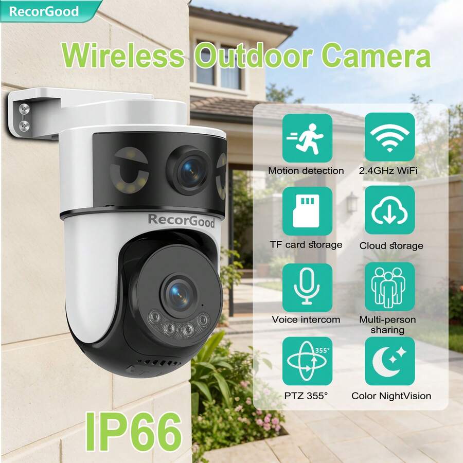 Home Security No Monthly Fee - Telecamera di Sicurezza Wireless RecorGood a