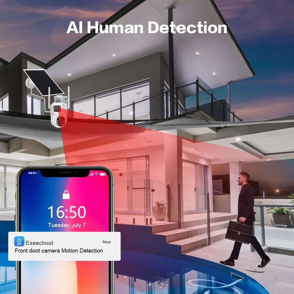 4K 8MP Dual Lens Wifi Solar CC - Home Security And Monitoring recensione e prezzo