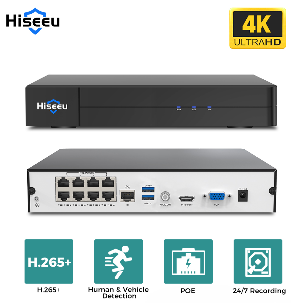 Hiseeu 8CH 4K PoE NVR Videoreg - Home Security Camera recensione e prezzo