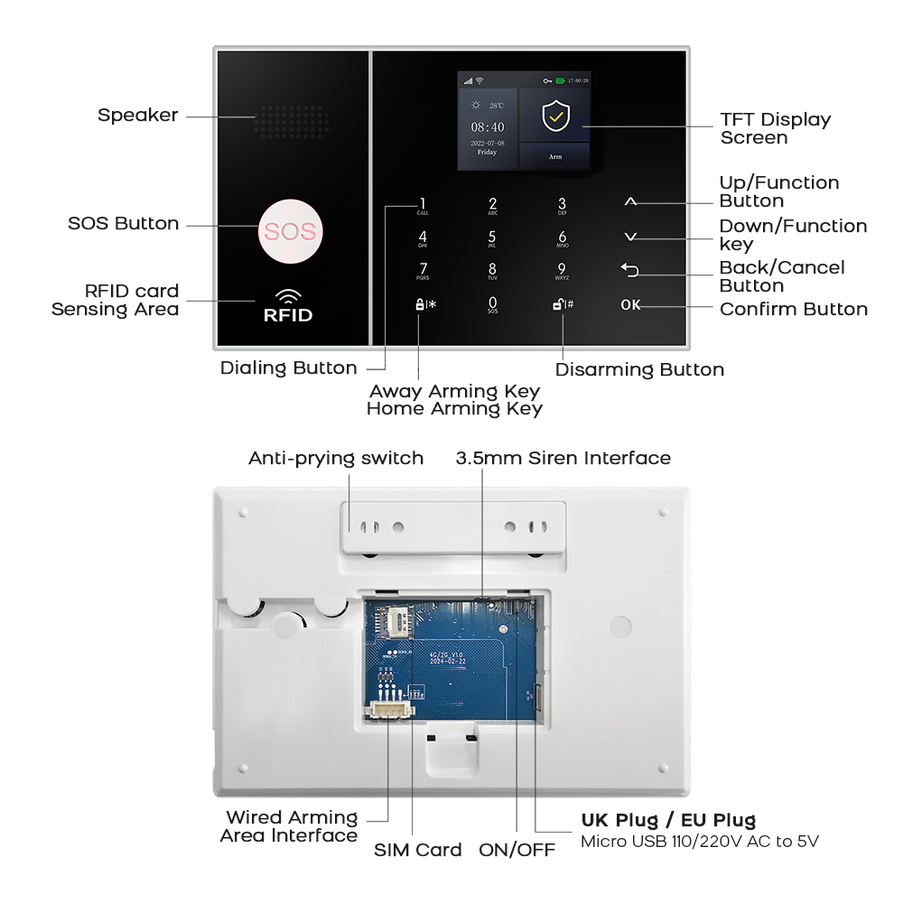 Sistema di Allarme Wireless 2. - Home Security No Monthly Fee recensione e prezzo