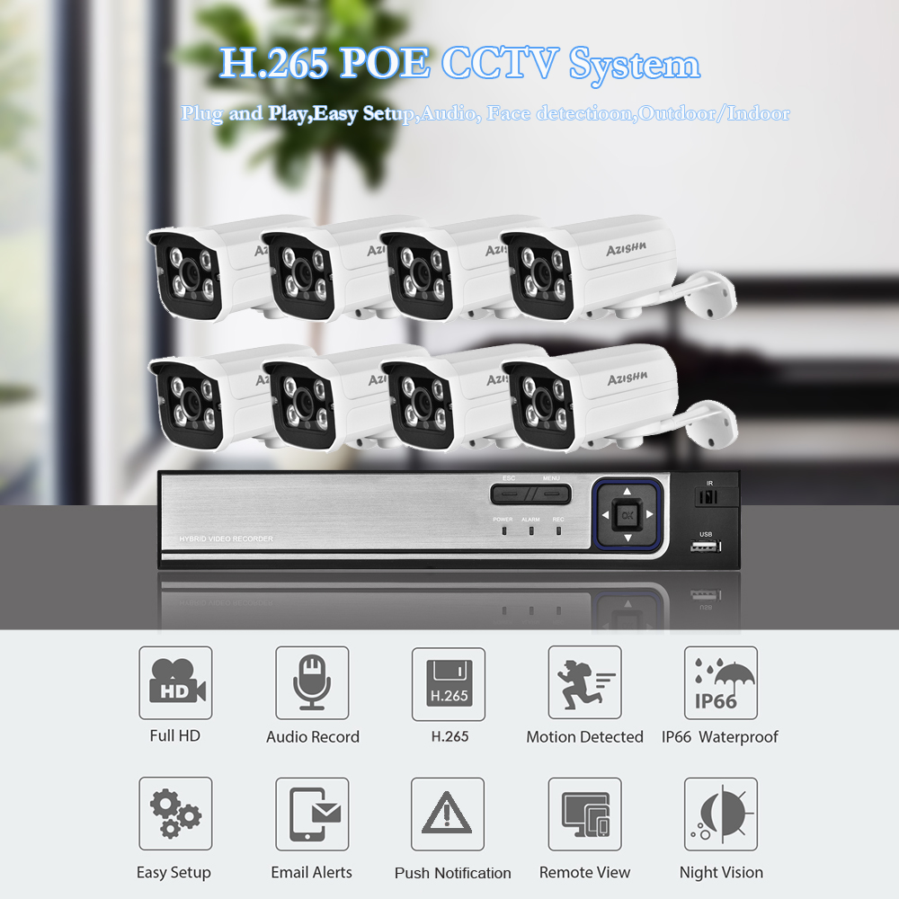H.265 HD 5MP POE NVR Kit Stree - Home Security Video Recording Systems recensione e prezzo